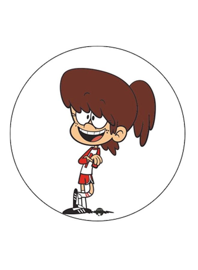 BP Cartoon Girl Printed Pop Socket Phone Holder White/Brown/Black - Image 2