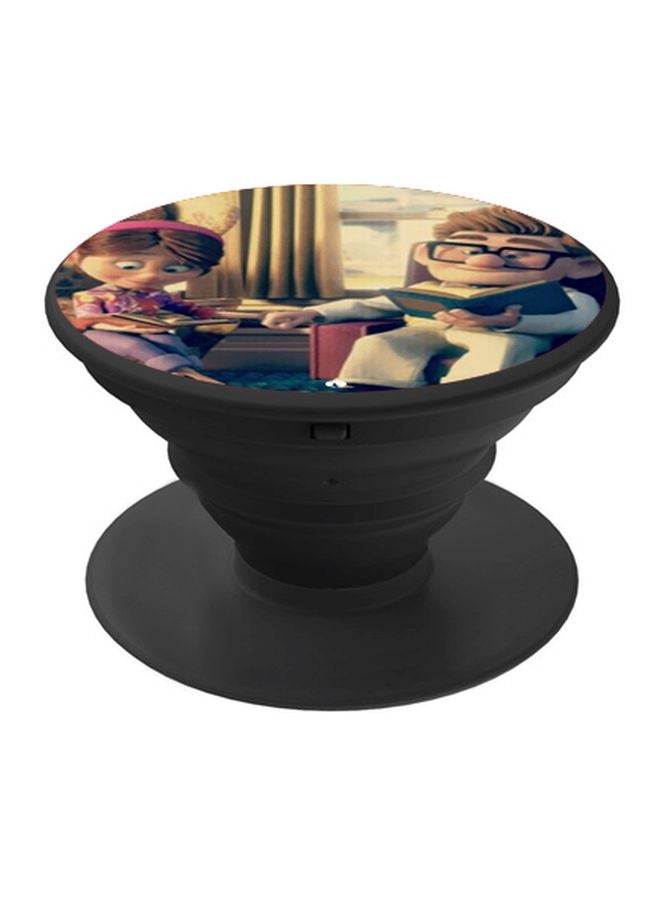 BP Up Printed Pop Socket Phone Holder Brown/Yellow/Pink - Image 1