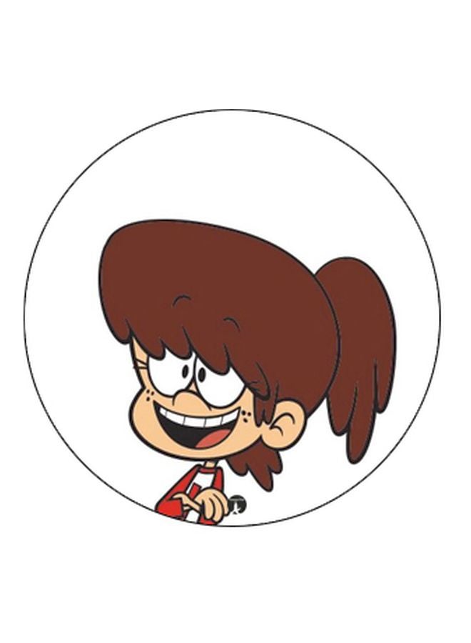 BP Cartoon Girl Printed Pop Socket Phone Holder White/Brown/Black - Image 2