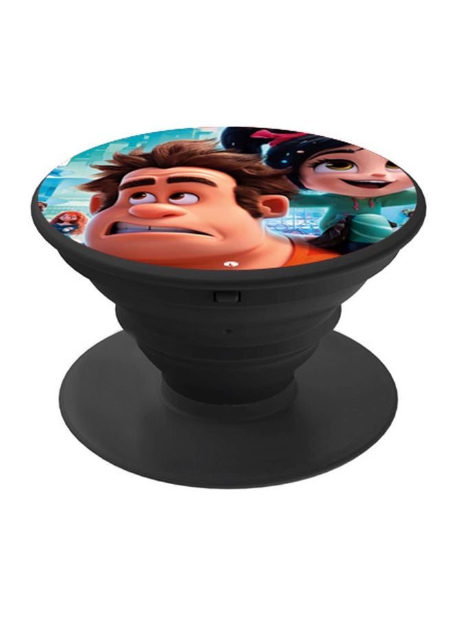 BP Cartoon Printed Pop Socket Phone Holder Blue/Orange/Black - Image 1