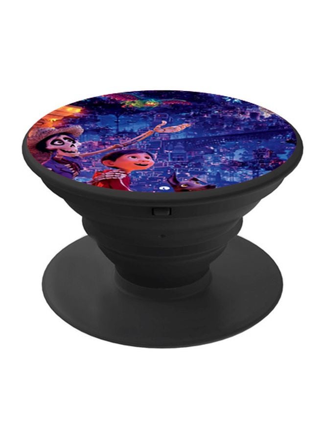 BP Boy With Skeleton Friend Printed Pop Socket Phone Holder Blue/Pink/Brown - Image 1