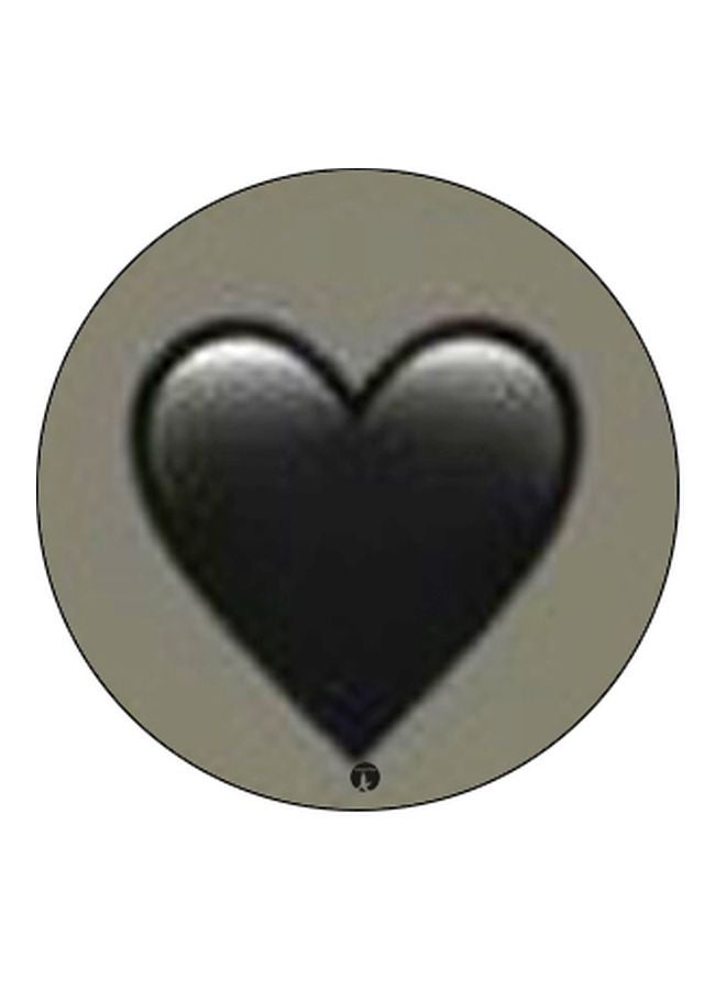 بي بي حامل هاتف بوب سوكيت بطبعة قلب أسود/ رمادي - Image 2