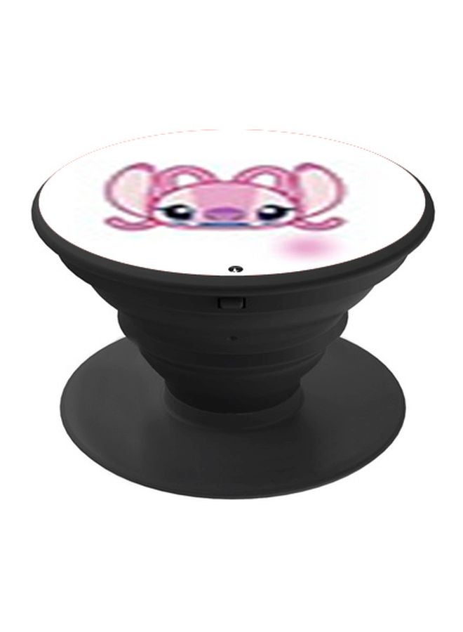 BP Cartoon Printed Pop Socket Phone Holder White/Pink/Black - Image 1