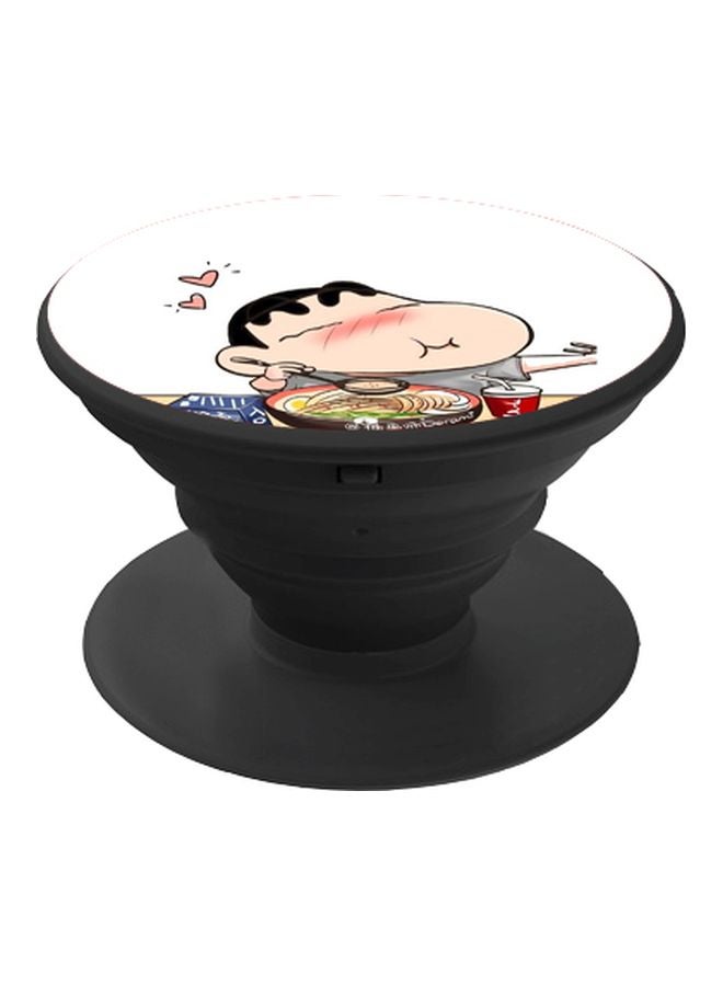 BP Shin Chan Printed Pop Socket Phone Holder White/Beige/Black - Image 1