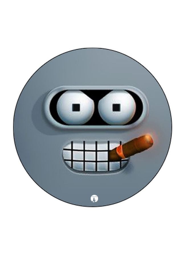 بي بي حامل هاتف بوب سوكيت بطبعة وجه الروبوت رمادي/أسود/بني - Image 2