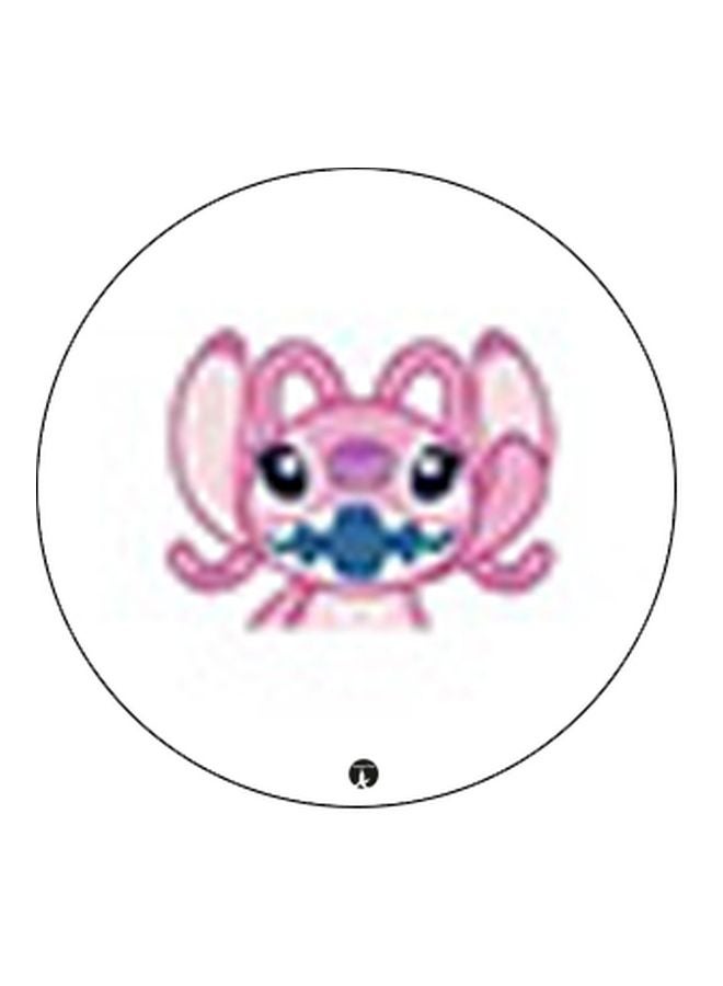 بي بي حامل هاتف على شكل مقبض أصابع منبثق بطبعة رسومات كرتونية أبيض/وردي/أسود - Image 2