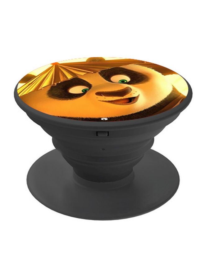 BP Kung Fu Panda Cartoon Printed Pop Socket Phone Holder Brown/White/Black - Image 1