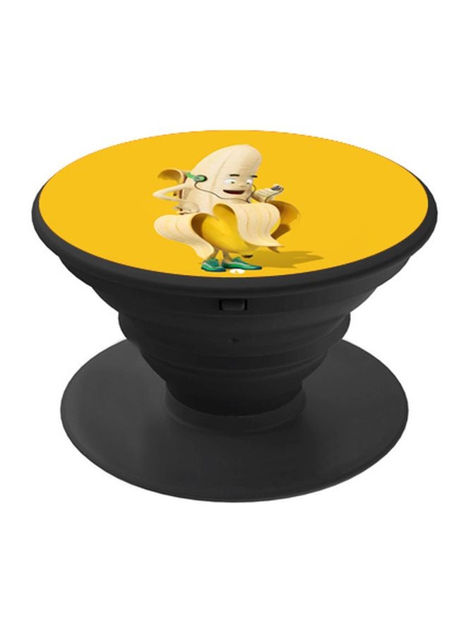 BP Banana Cartoon Printed Pop Socket Phone Holder Yellow/Green/Black - Image 1