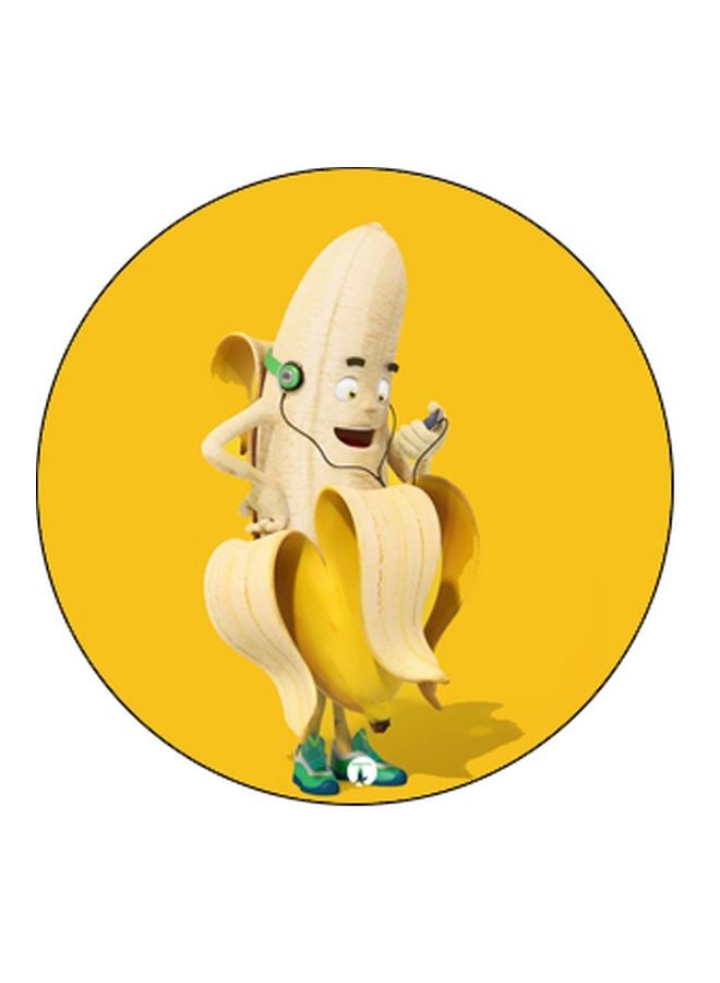 BP Banana Cartoon Printed Pop Socket Phone Holder Yellow/Green/Black - Image 2