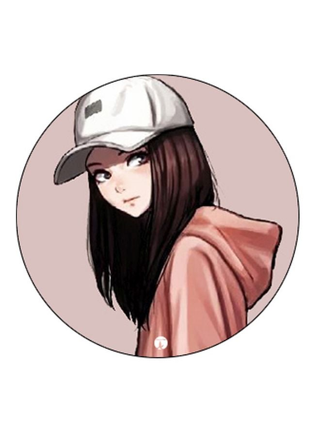 BP Cartoon Printed Pop Socket Phone Holder Pink/White/Black - Image 2