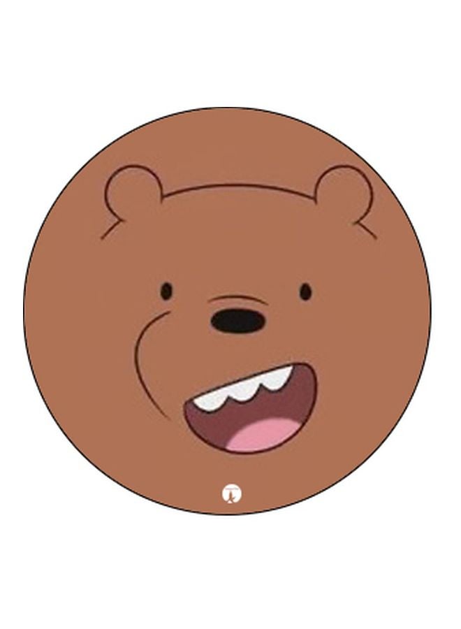 BP Bear Cartoon Printed Pop Socket Phone Holder Brown/White/Black - Image 2