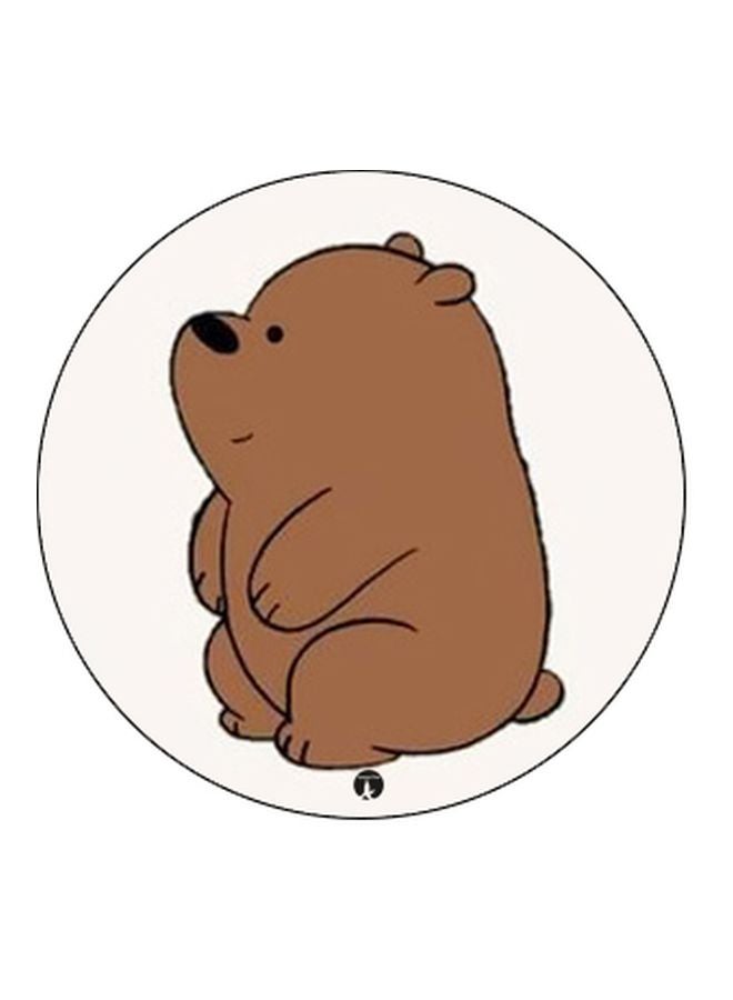 BP Bear Cartoon Printed Pop Socket Phone Holder Brown/White/Black - Image 2