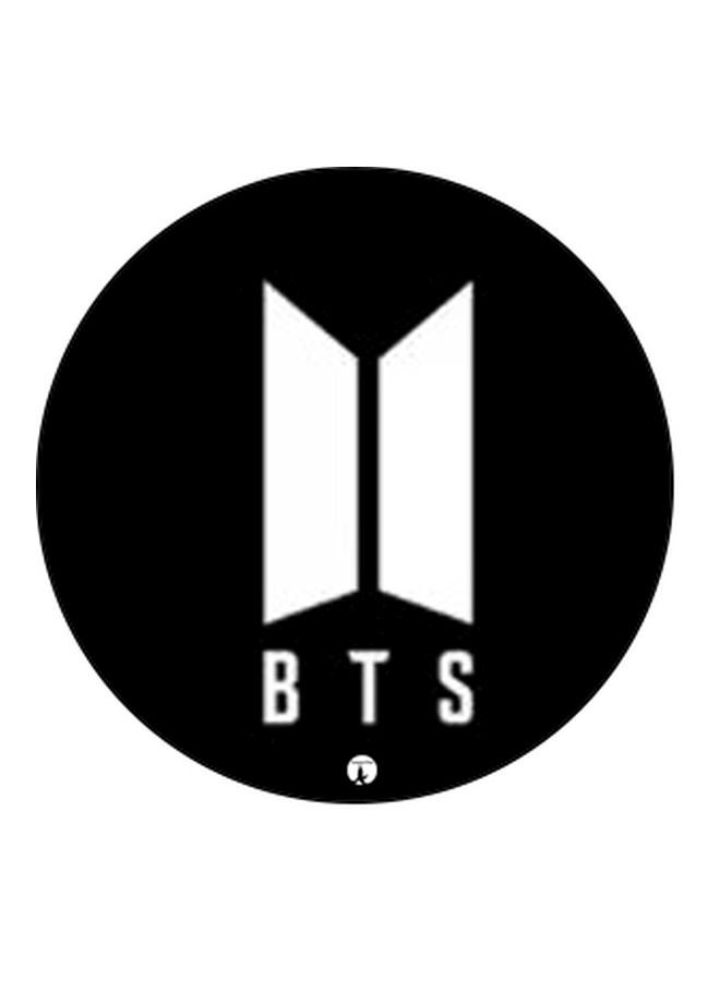 BP BTS Logo Printed Pop Socket Phone Holder Black/White - Image 2