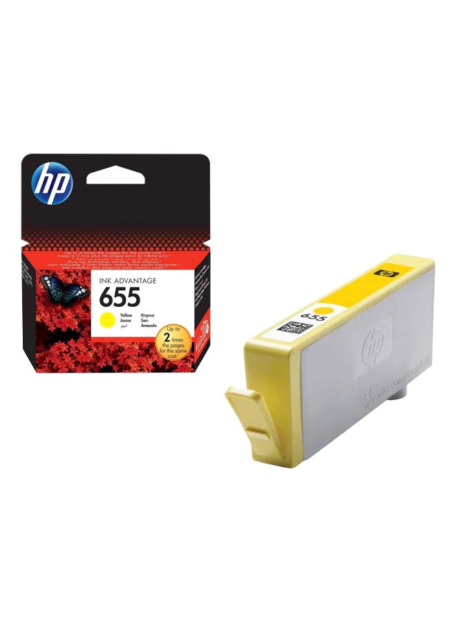 HP 655 Inkjet Cartridge Yellow  - Image 1