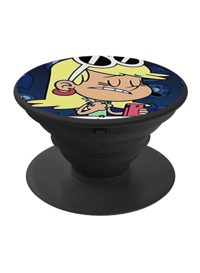 BP Cartoon Printed Pop Socket Phone Holder Yellow/Blue/Black - Image 1