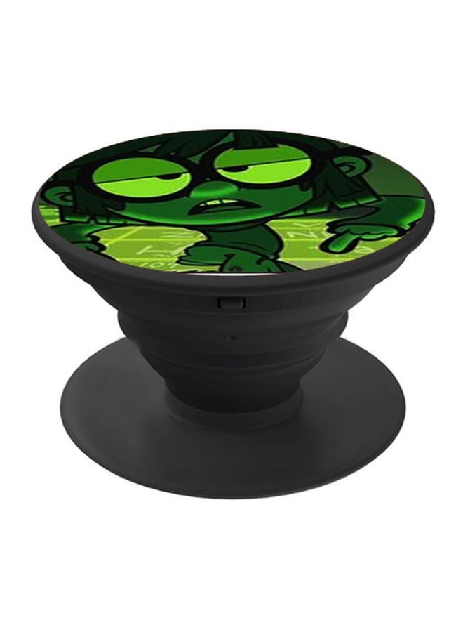 BP Cartoon Printed Pop Socket Phone Holder Green/White/Black - Image 1