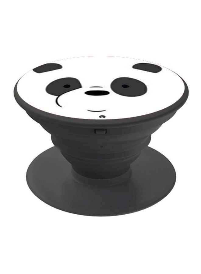 BP Panda Printed Pop Socket Phone Holder White/Black - Image 1