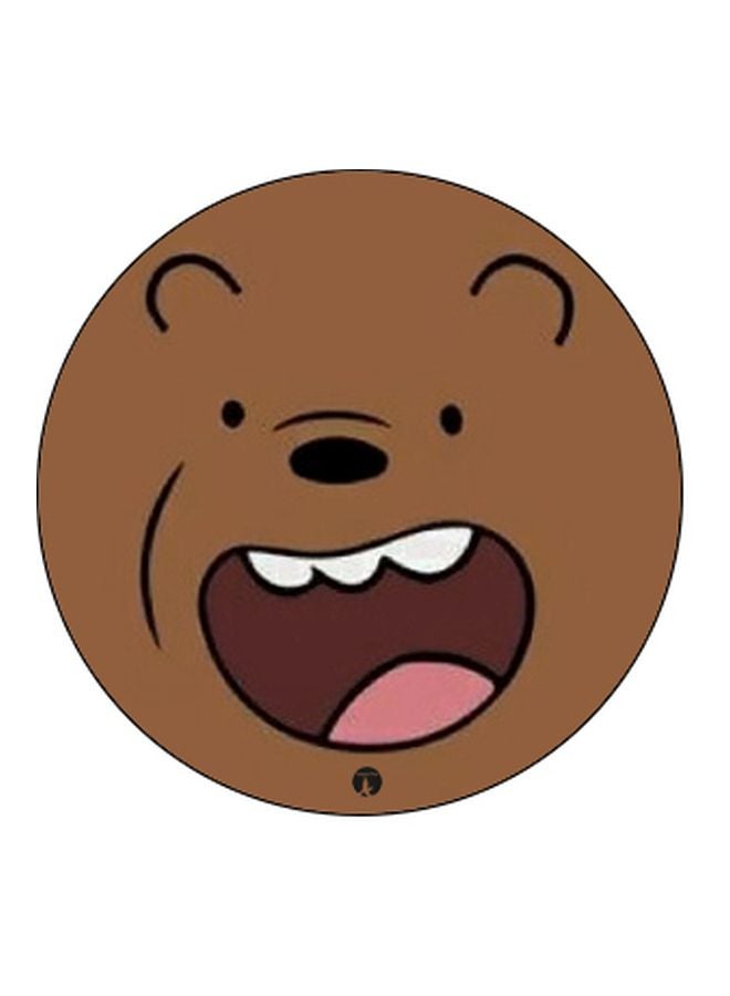 BP Bear Printed Pop Socket Phone Holder Brown/Pink/Black - Image 2