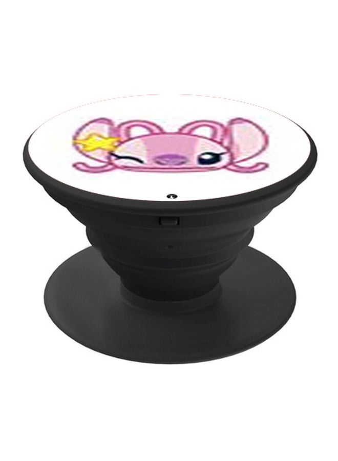 BP Cartoon Printed Pop Socket Phone Holder White/Pink/Black - Image 1