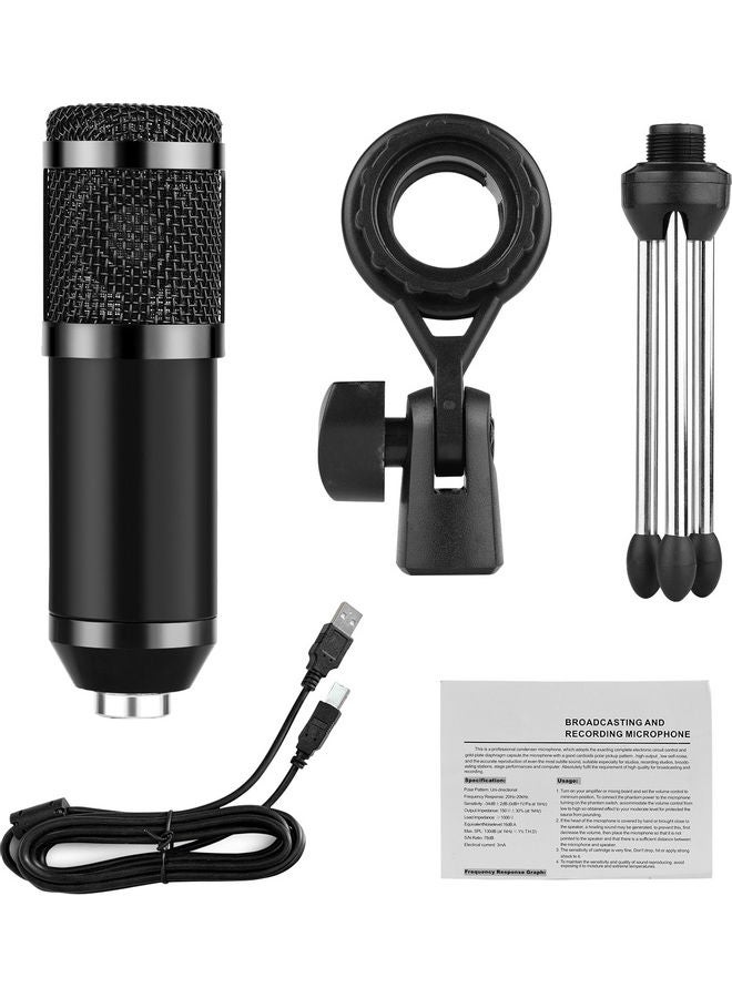USB Condenser Microphone I7104 Black
