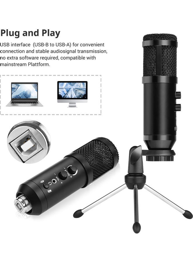 USB Condenser Microphone I7104 Black