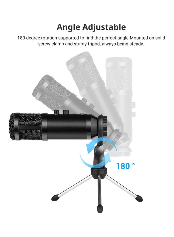 USB Condenser Microphone I7104 Black