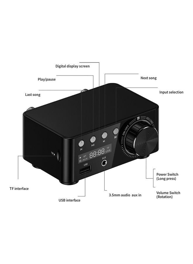 Digital Mini Stereo Amplifier V8415S-V Silver  - Image 3