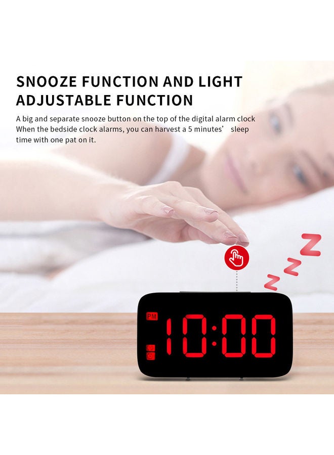LED Digital Alarm Clock Black/White/Blue 8.00*2.50*8.00cm - Image 3