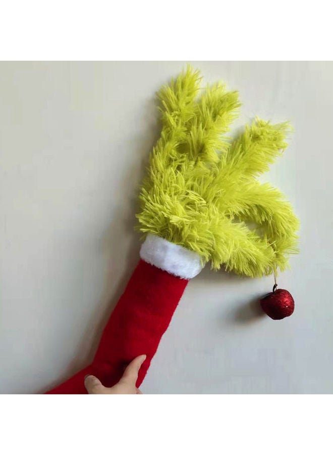 دمية محشوة للزينة بتصميم مستوحى من فيلم "The Grinch" أخضر/أبيض/أحمر 7.00*0.50*7.00سم - Image 3