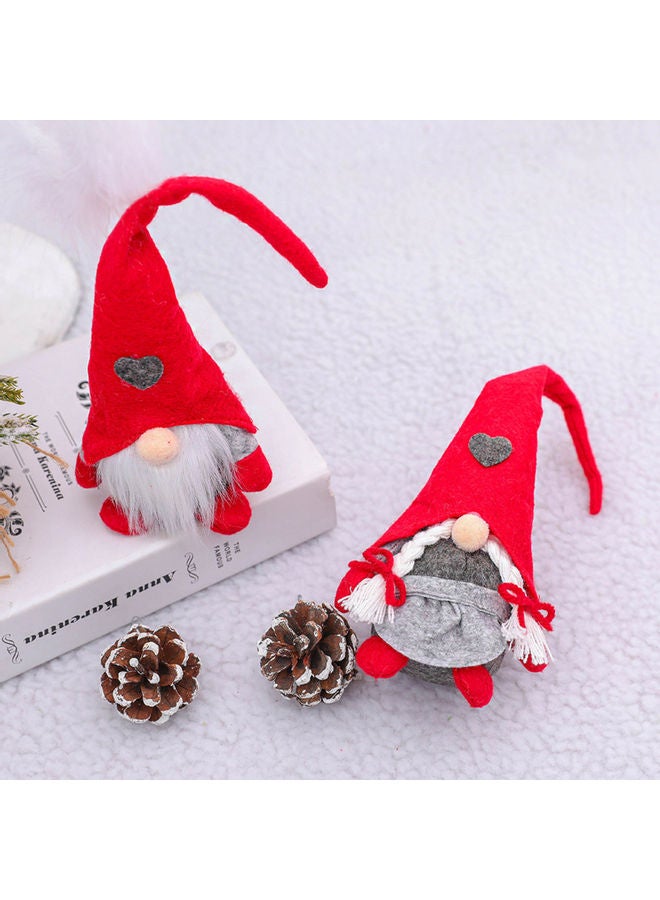 Decorative Rudolph Forest Doll Red/Grey/White 16.00*3.00*15.00cm - Image 4
