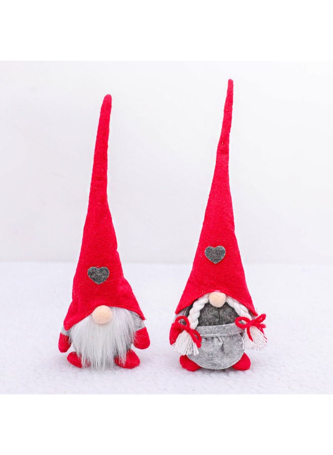 Decorative Rudolph Forest Doll Red/Grey/White 16.00*3.00*15.00cm - Image 2