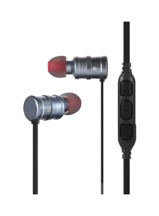 Awei Bluetooth Wireless In-Ear Earphones With Mic Gunmetal/Black - Image 2
