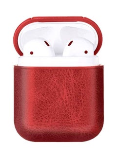Vintage Leather Case Cover For Apple AirPods Red