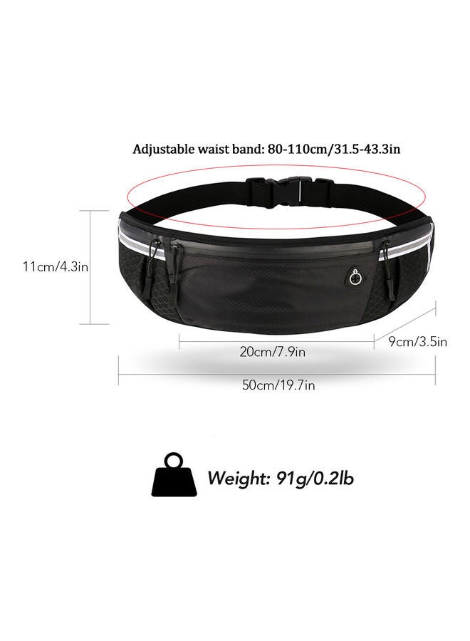 Generic Ultralight Running Belt Bag With Reflective Strips Earphone Jack 50x11cm  - Image 2