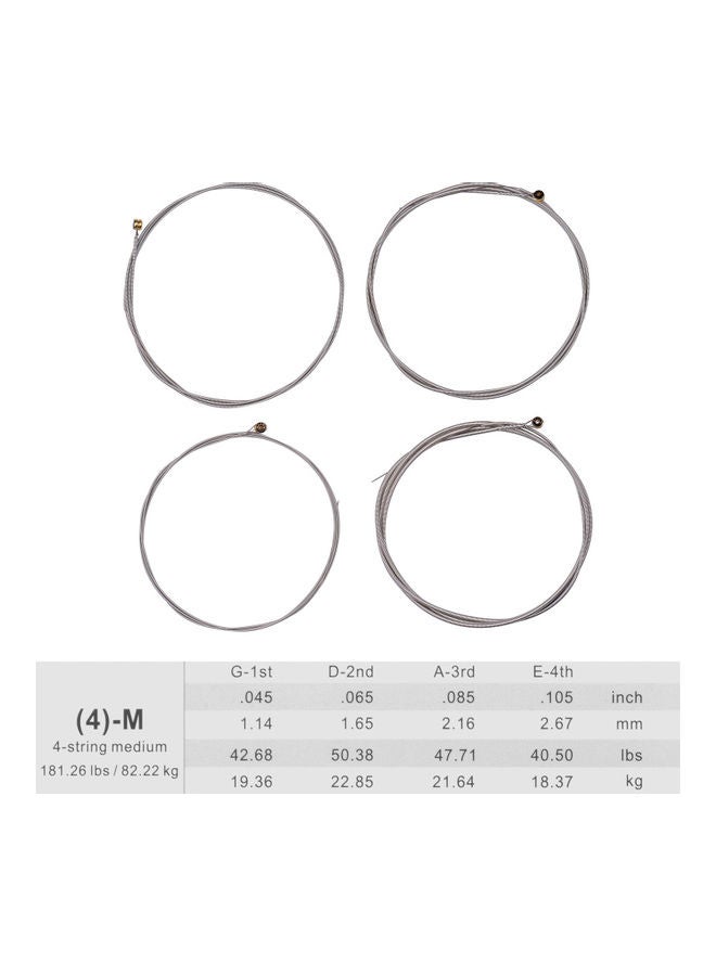 Alice 4-String Hexagonal Core Iron Alloy Winding 22-24 Frets Electric Bass - Image 2