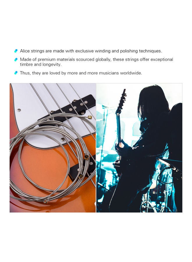 Alice 4-String Hexagonal Core Iron Alloy Winding 22-24 Frets Electric Bass - Image 5