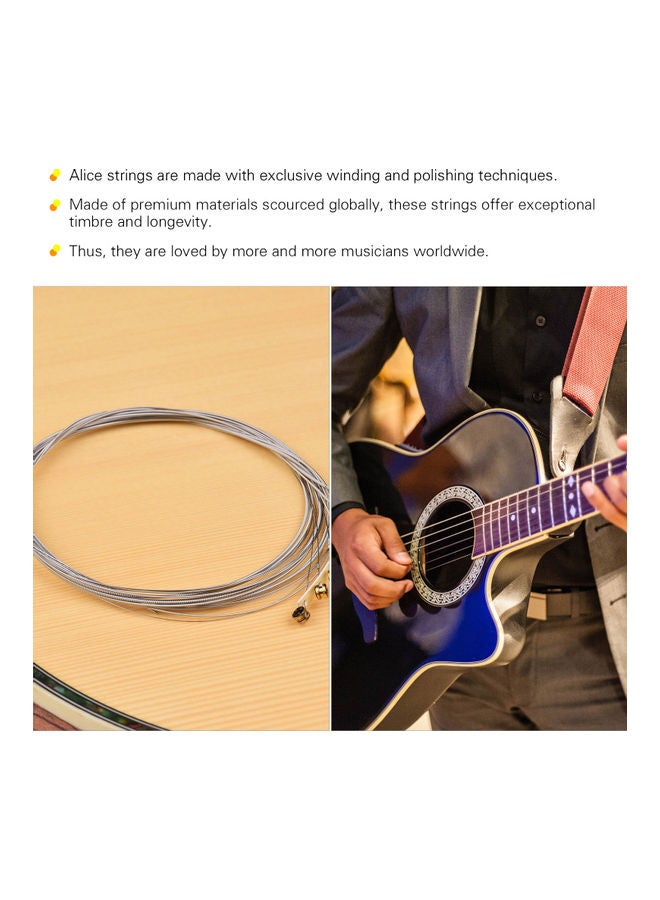 Electric Guitar Strings Hexagonal Core Iron Alloy Winding Set for 22-24 Frets AE536-XL
