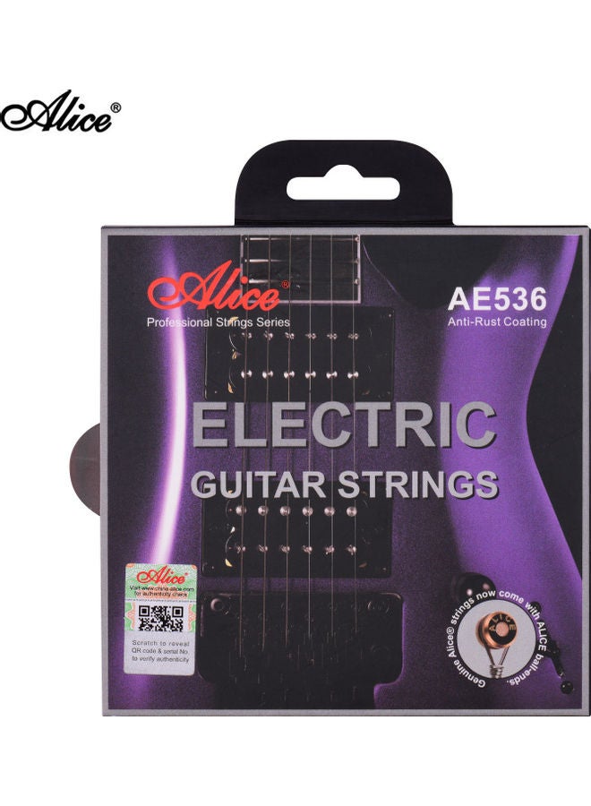 Electric Guitar Strings Hexagonal Core Iron Alloy Winding Set for 22-24 Frets AE536-XL