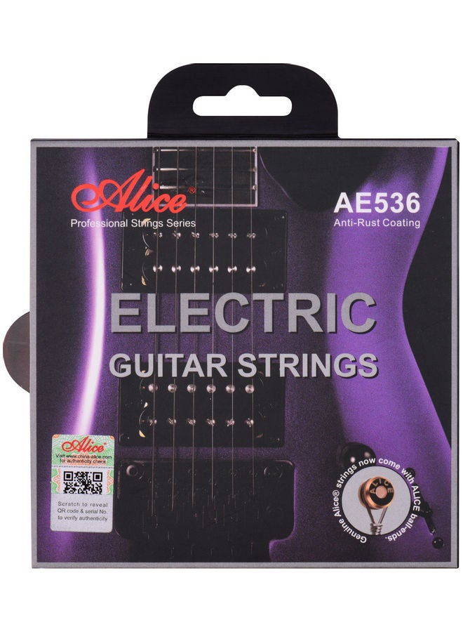 Electric Guitar Strings Hexagonal Core Iron Alloy Winding Set for 22-24 Frets AE536-XL
