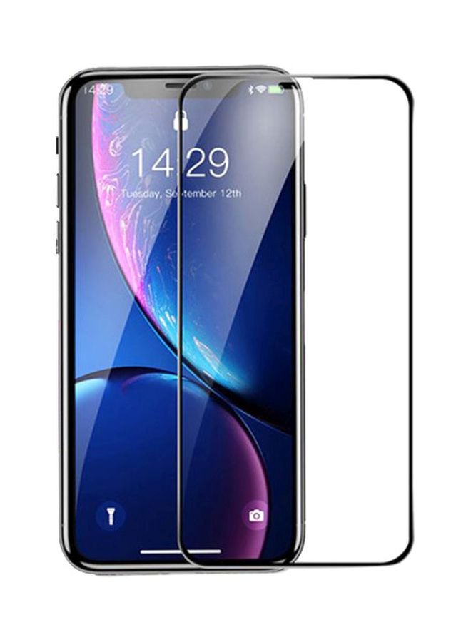 Yopah 9D Full Cover Curved Edge Premium HD Glass Screen Protector For Apple iPhone XR - Black Black/Clear - Image 1