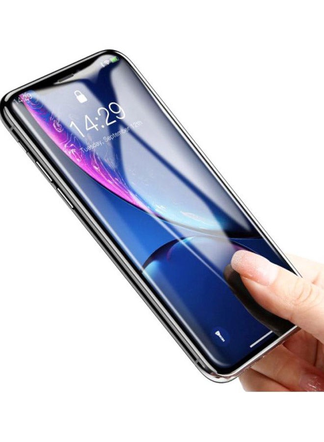 Yopah 9D Full Cover Curved Edge Premium HD Glass Screen Protector For Apple iPhone XR - Black Black/Clear - Image 5