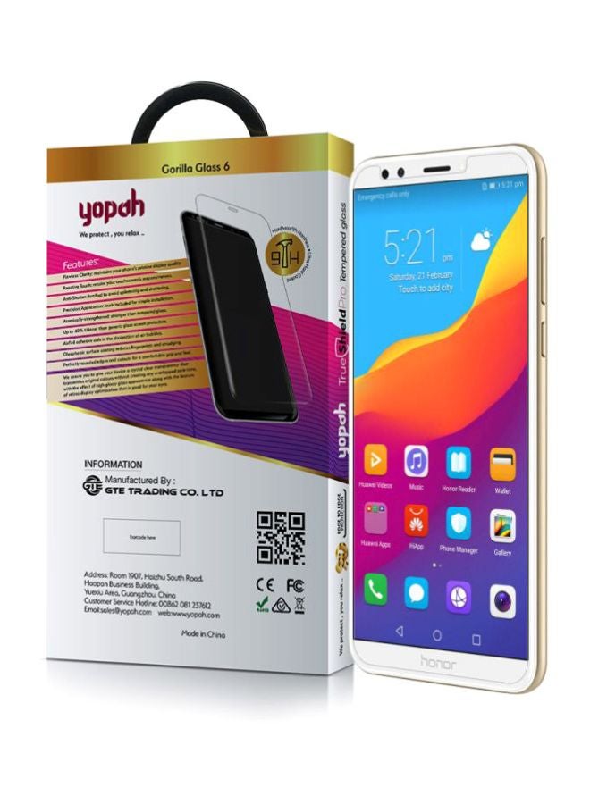 yopah Tempered Glass Screen Protector For Huawei Y9 (2018) Clear - Image 5