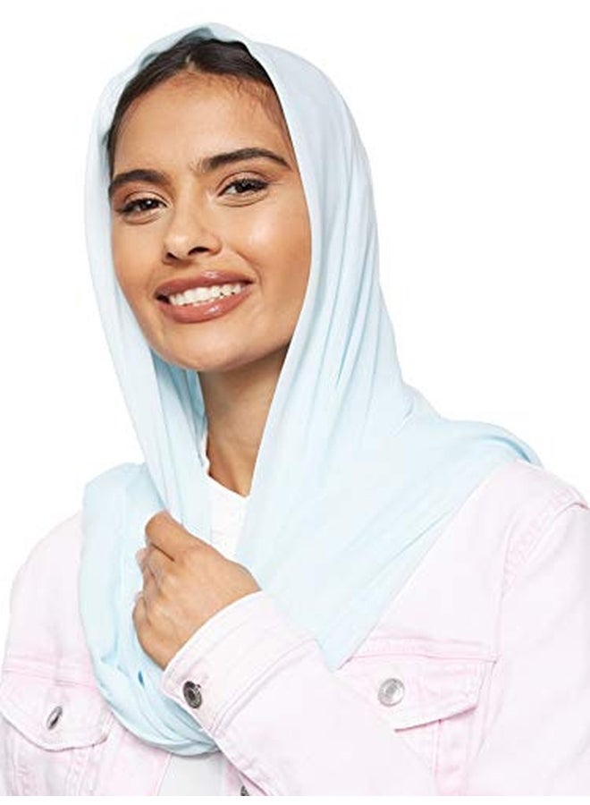 شادو حجاب سادة من الشيفون أزرق - Image 1