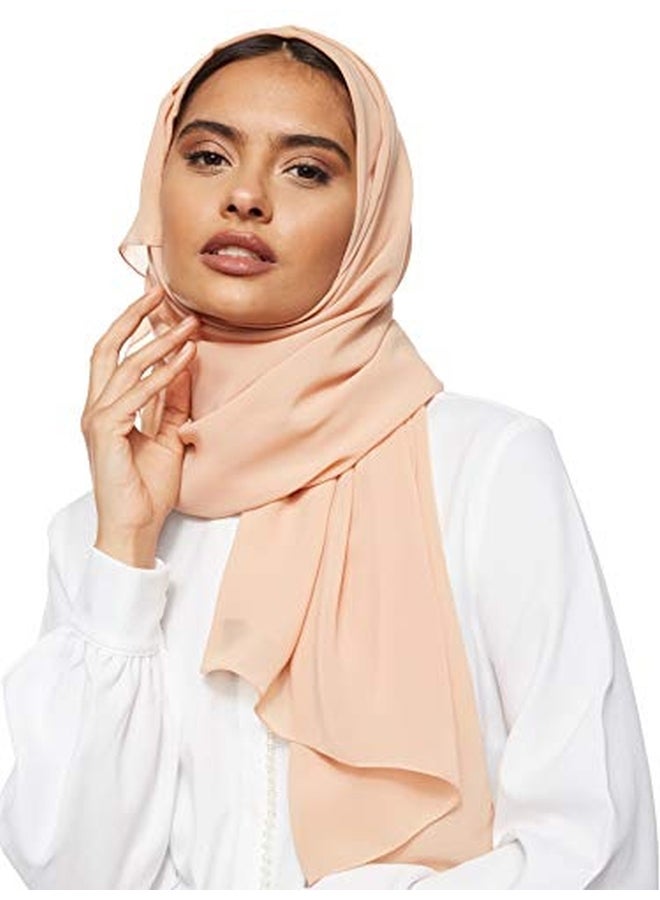 شادو حجاب سادة من الشيفون بيج - Image 1