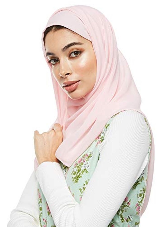 Shadow Solid Chiffon Hijab Shailah Misty Rose  - Image 4