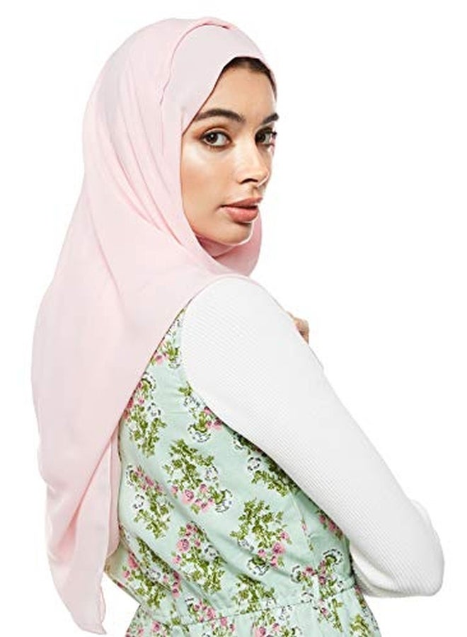 Shadow Solid Chiffon Hijab Shailah Misty Rose  - Image 2