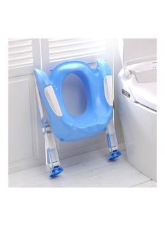 AMERTEER Kids Folding Potty/Toilet Trainer seat with adjustable steps (Blue)  - Image 4