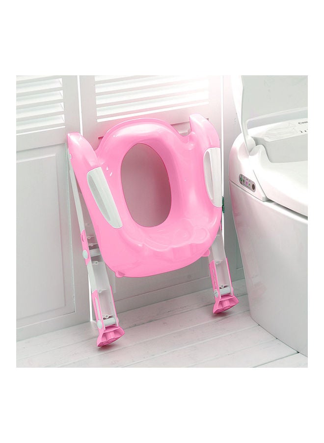 AMERTEER Kids Folding Potty/Toilet Trainer seat with adjustable steps (Pink)  - Image 4