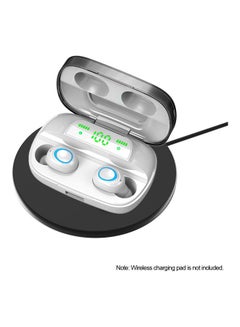 S11 Bluetooth 5.0 TWS Earbuds True Wireless Headphones with Dual Mic In-ear Music Earphones Twins Sports Headset Charging Box Support Wireless Charging Battery Digital Display Touch Control White