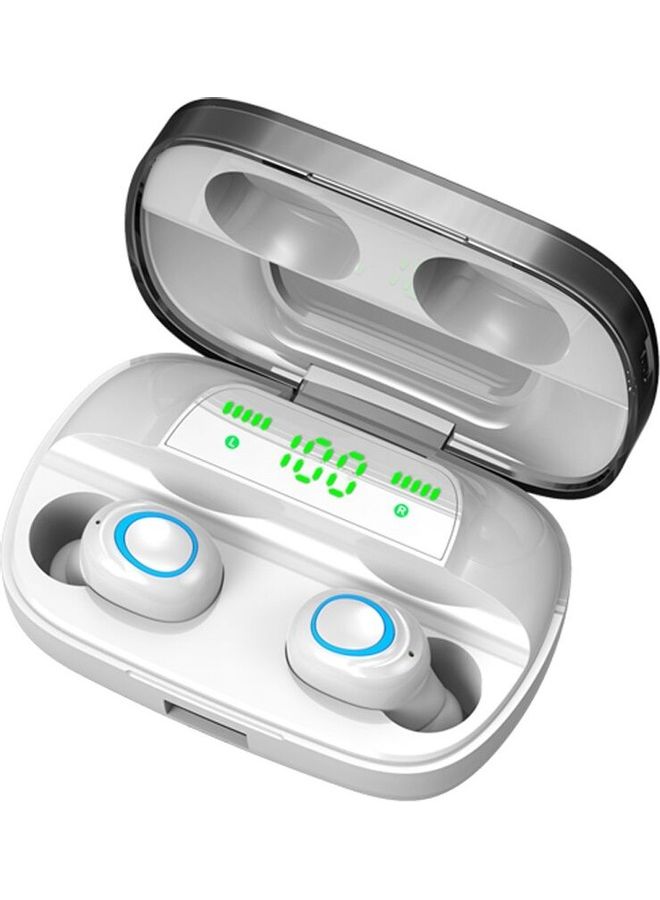 Generic - S11 Bluetooth 5.0 TWS Earbuds True Wireless Headphones with Dual Mic In-ear Music Earphones Twins Sports Headset Charging Box Support Wireless Charging Battery Digital Display Touch Control White - Image 1